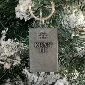 KENT III Pewter Hotel🎄Vintage Ornament Keychain
